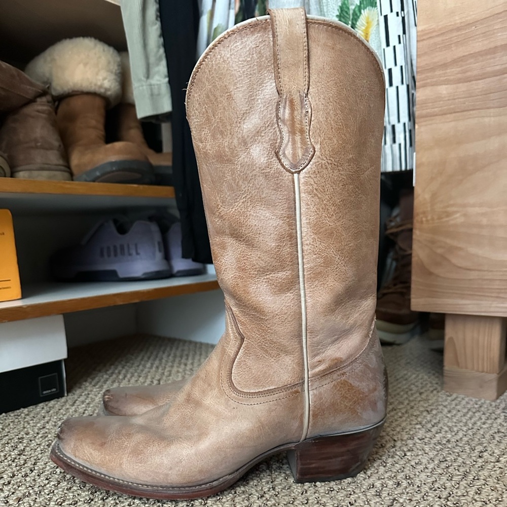 Tan Heeled Boots for Women